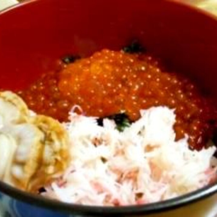 イクラたっぷり海鮮丼♪